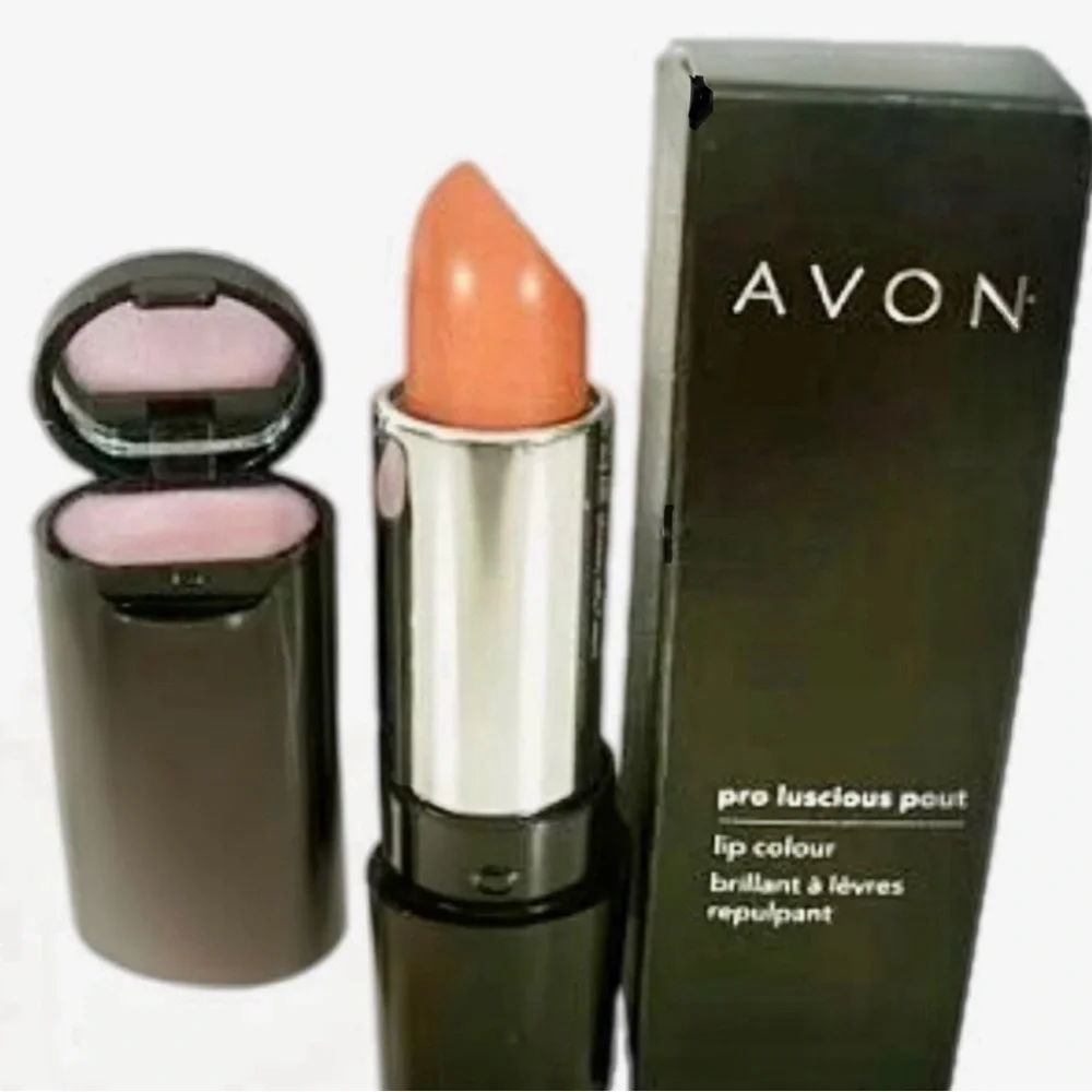 Avon Pro Luscious Pout Lipstick - Dazzling Peach and Rose Top Coat- Discontinued